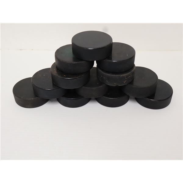 LOT DE 12 NOIR RONDELLES DE HOCKEY
