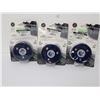 Image 1 : LOT DE 3 NHL VERT BISCUIT EDMONTON OILERS RONDELLES D’ENTRAÎNEMENT DE HOCKEY