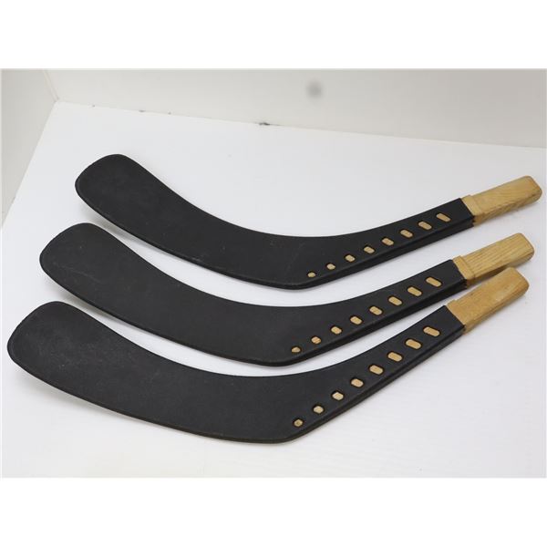 LOT DE 3 WOODEN PALETTES DE RECHANGE POUR BÂTONS DE HOCKEY
