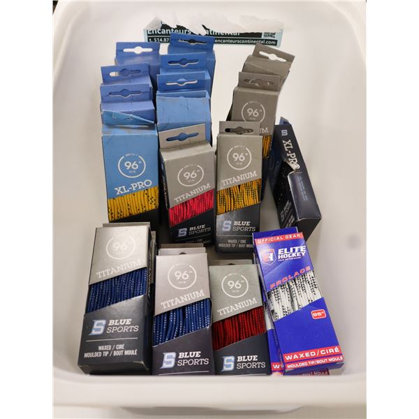 LOT DE 25 PIÈCES DE 96" LACETS -ASSORTIS