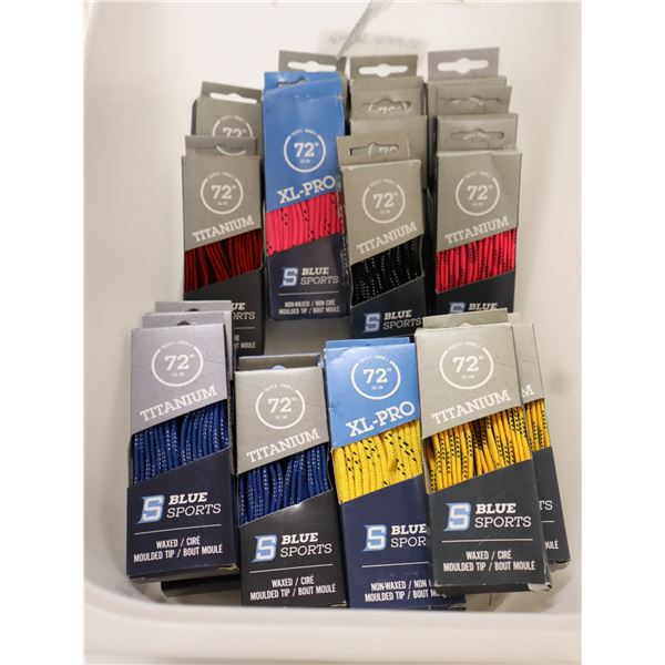 LOT DE 25 PIÈCES DE 72" LACETS -ASSORTIS