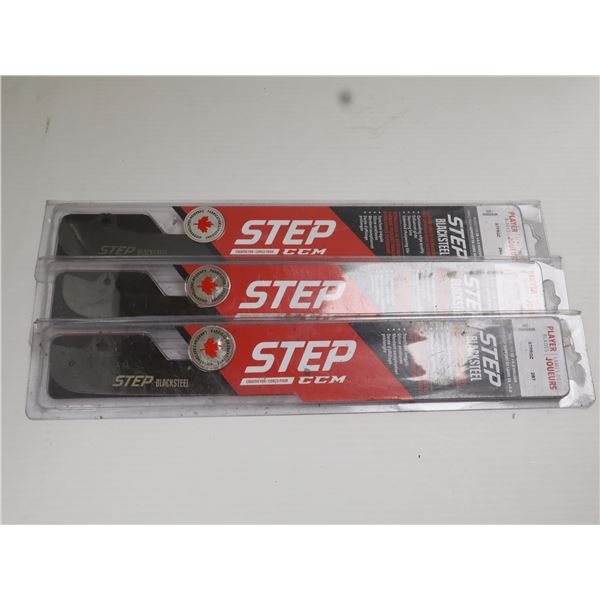 LOT DE 3 CCM STEP NOIRSTEEL LAMES DE PATINS ASSORTIS