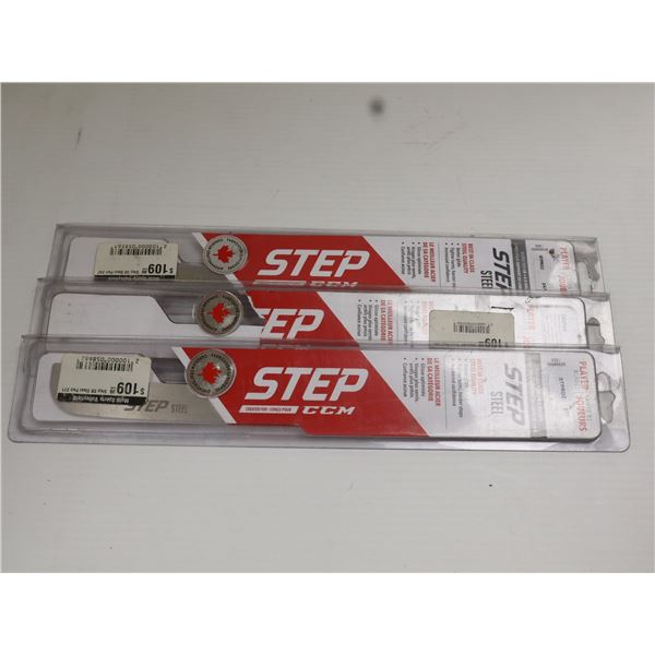 LOT DE 3 CCM STEP STEEL LAMES DE PATINS ASSORTIS