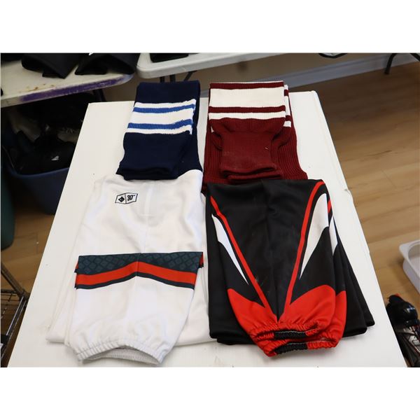 LOT DE 4 BAS DE HOCKEY 28"-30" ASSORTIS