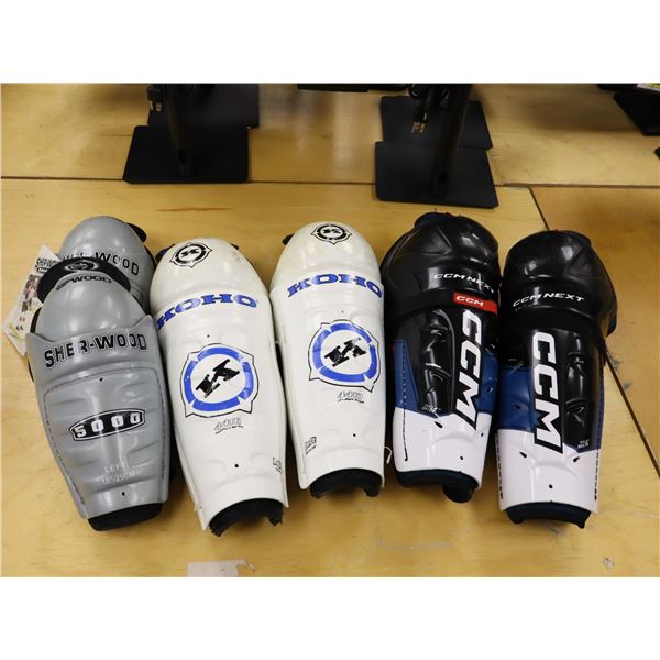 LOT DE 3 ÉQUIPEMENT DE PROTECTION DE HOCKEY ASSORTIS