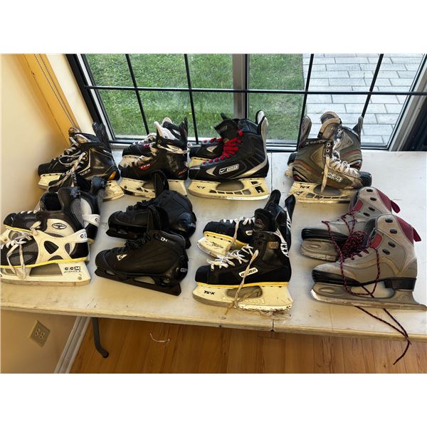 LOT DE 8 PAIRES DE **USAGÉ** ADULT PATINS