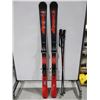 Image 1 : *USAGÉ* NORDICA SKIS ALPINS 63" AVEC FIXATIONS ET BÂTONS