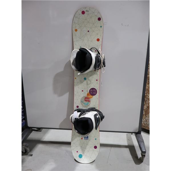 *USAGÉ*  BURTON 56" PLANCHE À NEIGE AVEC BOTTES SEVEN PEAKS GR:10