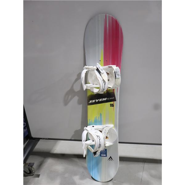 *USAGÉ*  SEVENPEAKS 43" PLANCHE À NEIGE AVEC BOTTES SEVEN PEAKS GR:10