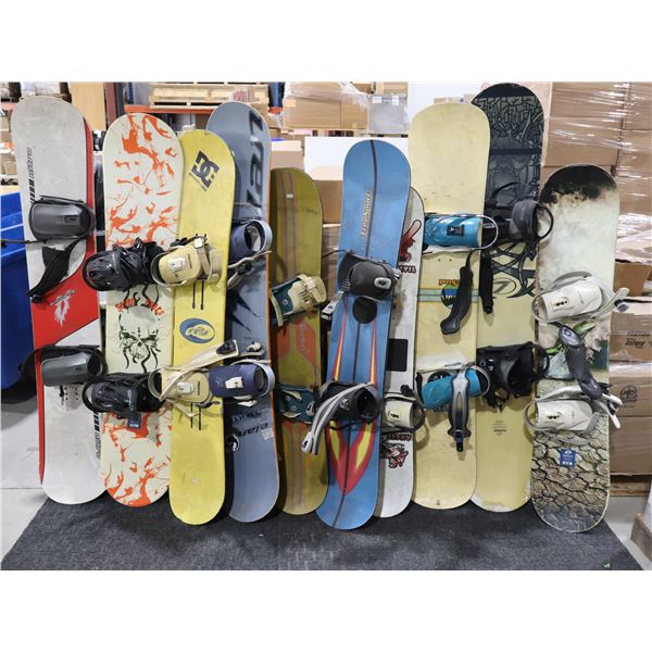 LOT DE 10 *USAGÉ* PLANCHE À NEIGE ASSORTIS