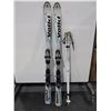 Image 1 : *USAGÉ* VOLKI SKIS ALPINS 56" AVEC FIXATIONS ET BÂTONS