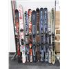 Image 1 : LOT OF 10 ASSORTED *USED* ALPINE SKIS WITH BINDINGS