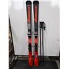 Image 1 : *USAGÉ* NORDICA SKIS ALPINS 61" AVEC FIXATIONS ET BÂTONS