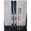 Image 1 : *USAGÉ* HEAD SKIS ALPINS 60" AVEC FIXATIONS ET BÂTONS