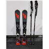 Image 1 : *USAGÉ* NORDICA SKIS ALPINS 32" AVEC FIXATIONS ET BÂTONS
