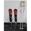 Image 1 : *USAGÉ* NORDICA SKIS ALPINS 28" AVEC FIXATIONS ET BÂTONS
