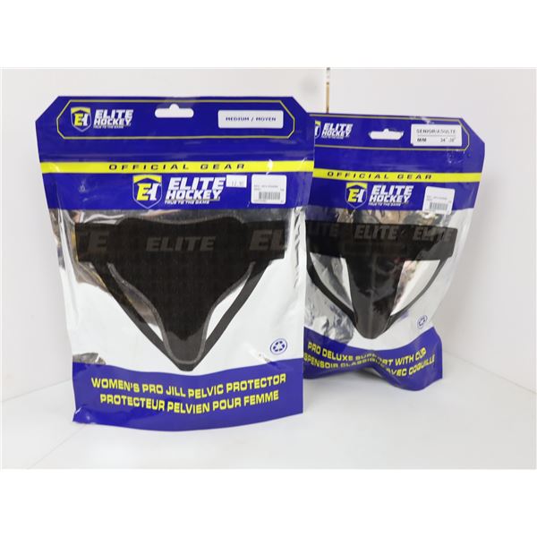 LOT DE 3 COQUILLES PROTECTRICES ELITE HOCKEY TAILLES ASSORTIES