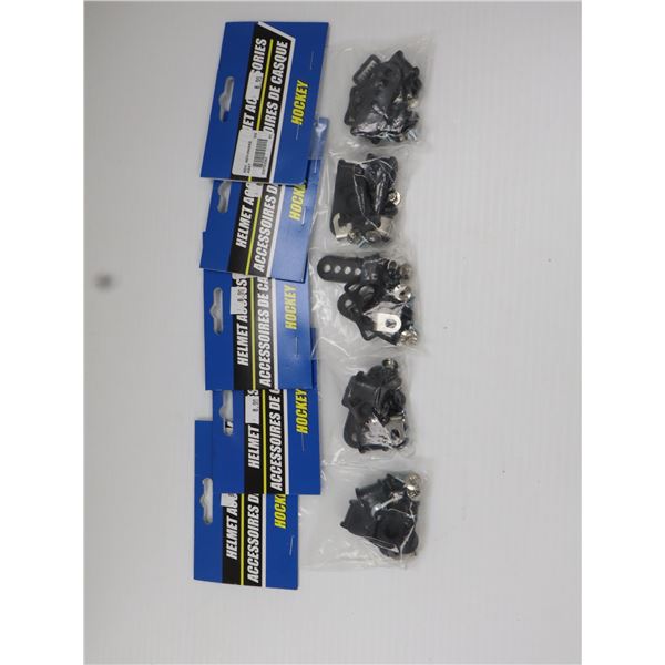 LOT DE 5 ACCESSOIRES DE CASQUE DE HOCKEY ASSORTIS