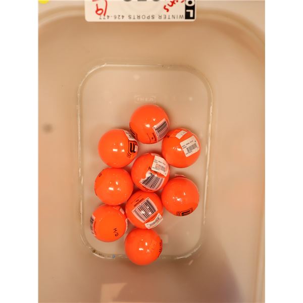 LOT DE 9 BALLES DE HOCKEY-BALLE WINWELL ORANGE