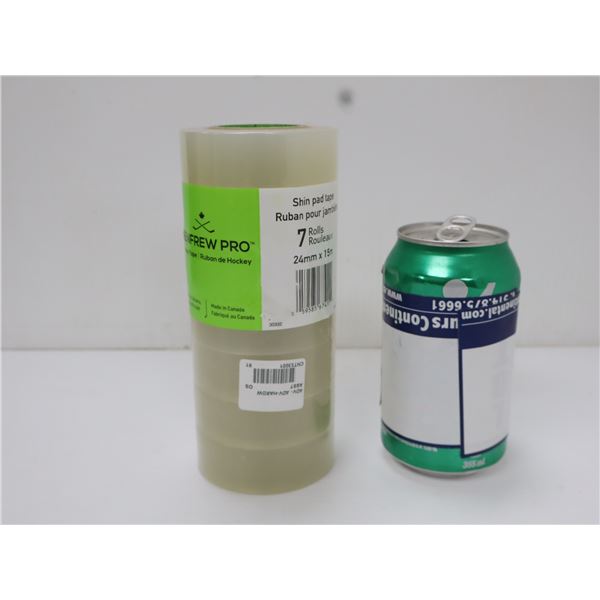 PAQUET DE 7 RUBANS POUR JAMBIÈRES RENFREW PRO 24 MM X 15 M TRANSPARENT