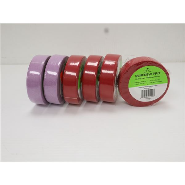 LOT DE 6 RUBANS POUR BÂTON RENFREW PRO 24 MM X 18 M COULEURS ASSORTIES