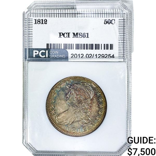 1812 Capped Bust Half Dollar PCI MS61
