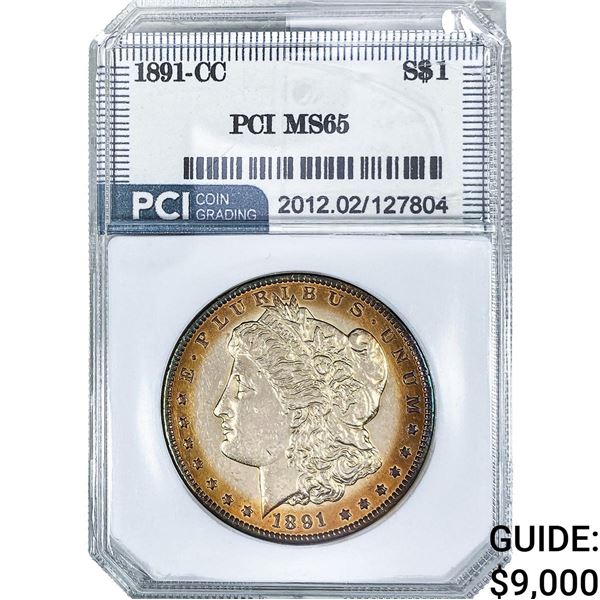1891-CC Morgan Silver Dollar PCI MS65