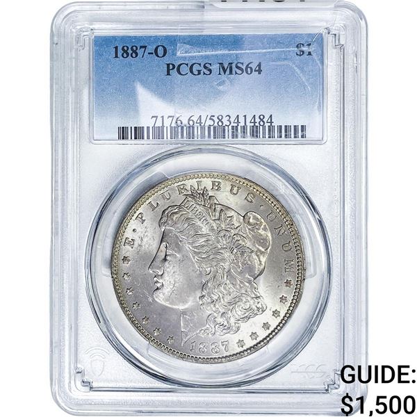 1887-O Morgan Silver Dollar PCGS MS64
