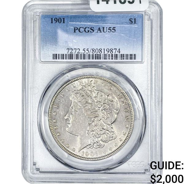 1901 Morgan Silver Dollar PCGS AU55