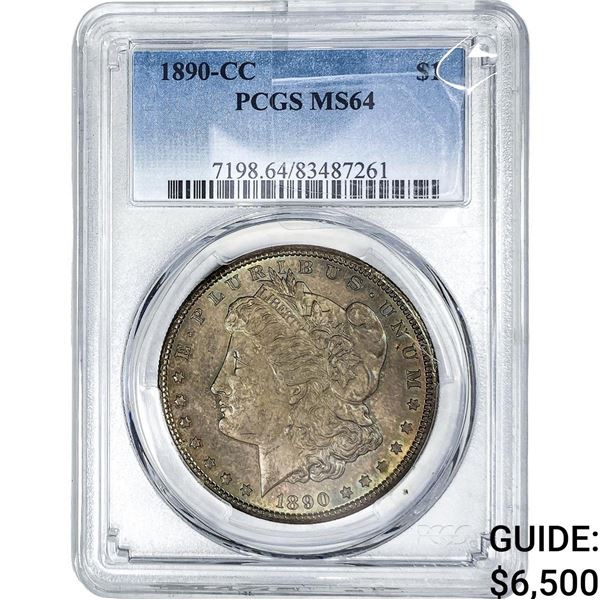 1890-CC Morgan Silver Dollar PCGS MS64