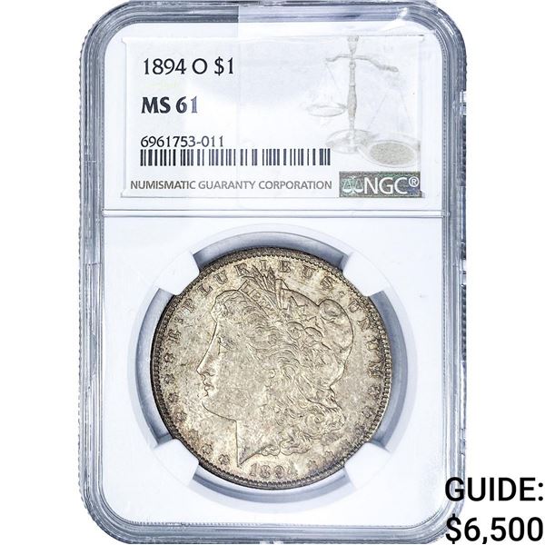 1894-O Morgan Silver Dollar NGC MS61