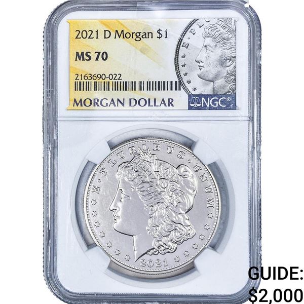 2021-D Morgan Silver Dollar NGC MS70