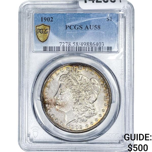 1902 Morgan Silver Dollar PCGS AU58