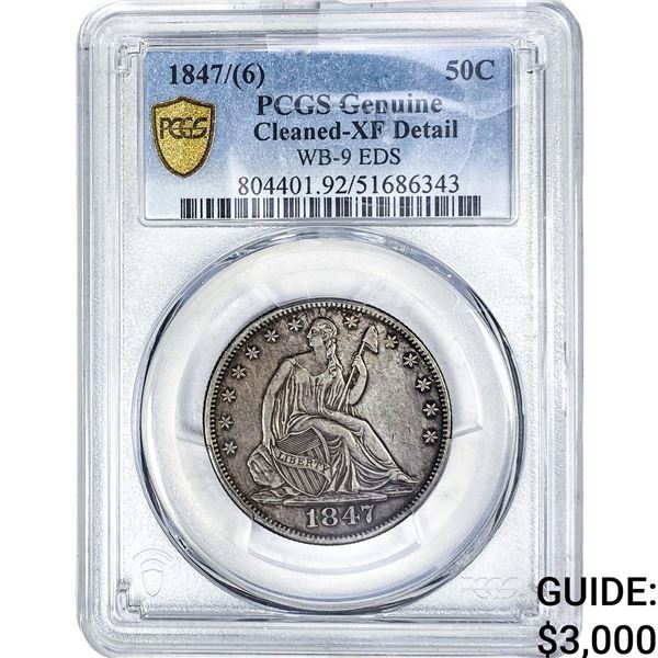 1847 Seated Liberty Half Dollar PCGS XFDETAIL