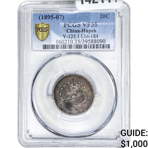 1895 20C China-Hupeh PCGS VF35