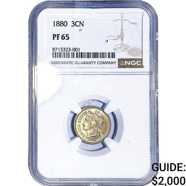 1880 Nickel Three Cent NGC PF65