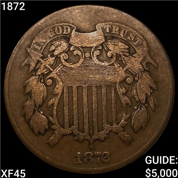 1872 Two Cent Piece NEARLY UNCIRCULATED