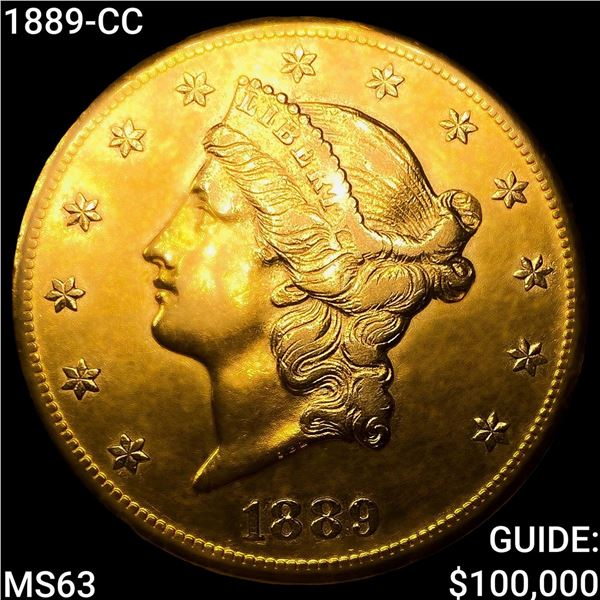 1889-CC $20 Gold Double Eagle CHOICE BU
