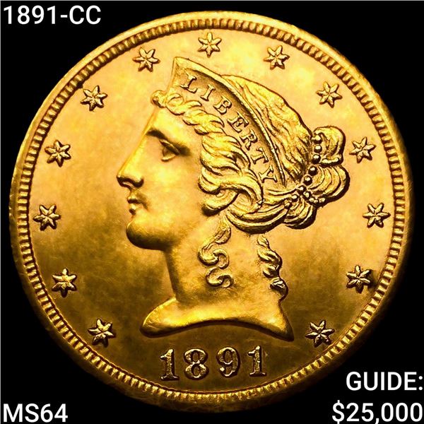 1891-CC $5 Gold Half Eagle CHOICE BU