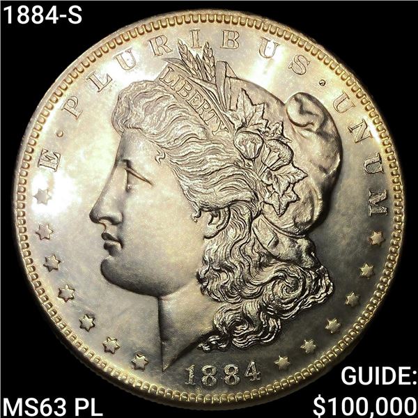 1884-S Morgan Silver Dollar CHOICE BU PL