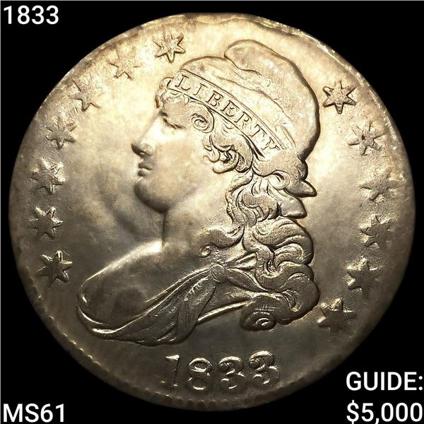 1833 Capped Bust Half Dollar UNCIRCULATED