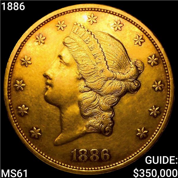 1886 $20 Gold Double Eagle UNCIRCULATED