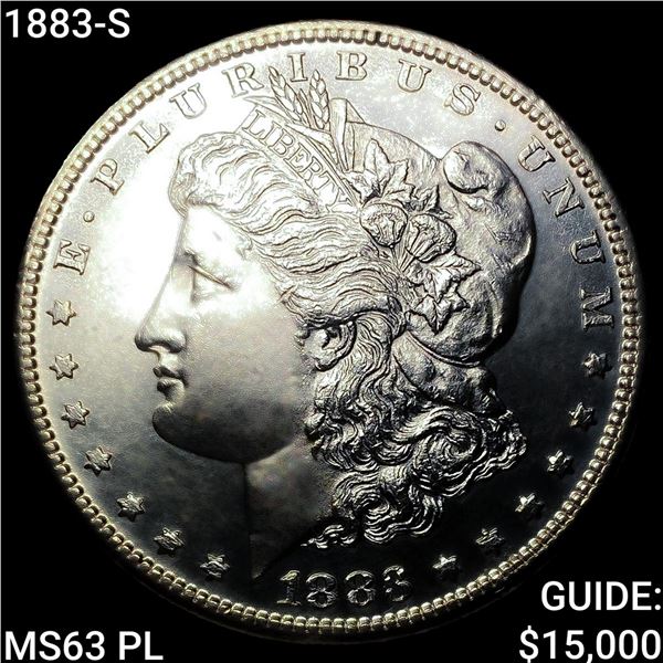 1883-S Morgan Silver Dollar CHOICE BU PL