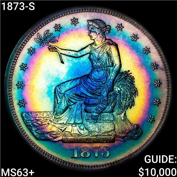1873-S Silver Trade Dollar CHOICE BU+