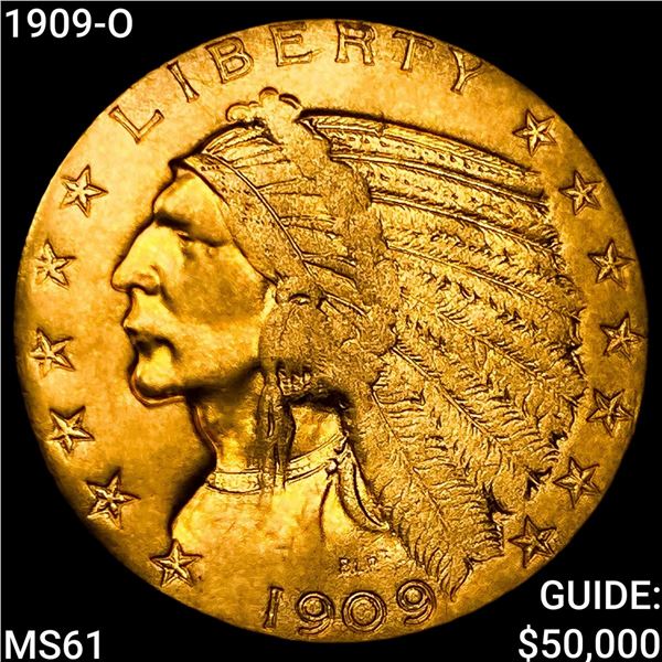 1909-O $5 Gold Half Eagle UNCIRCULATED