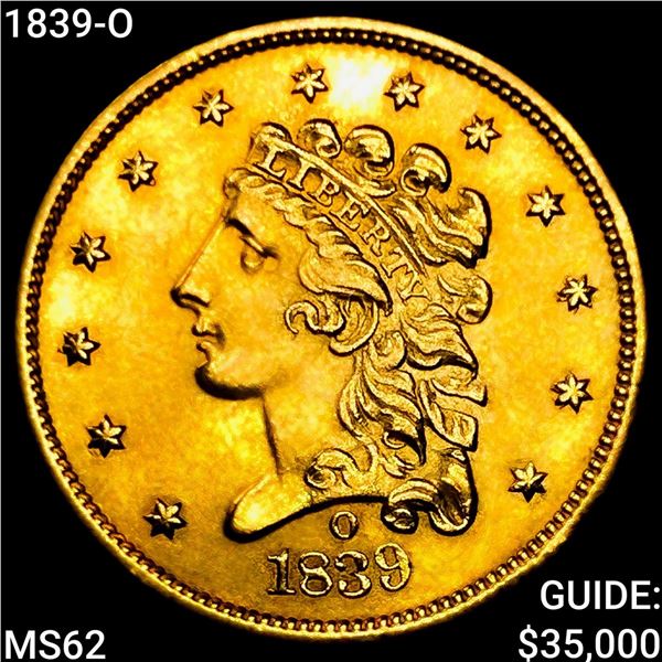 1839-O $2.50 Gold Quarter Eagle UNCIRCULATED