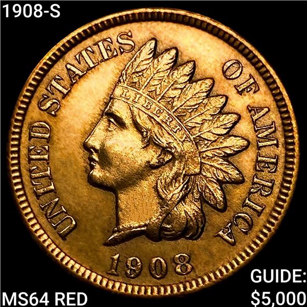1908-S Indian Head Cent CHOICE BU RD
