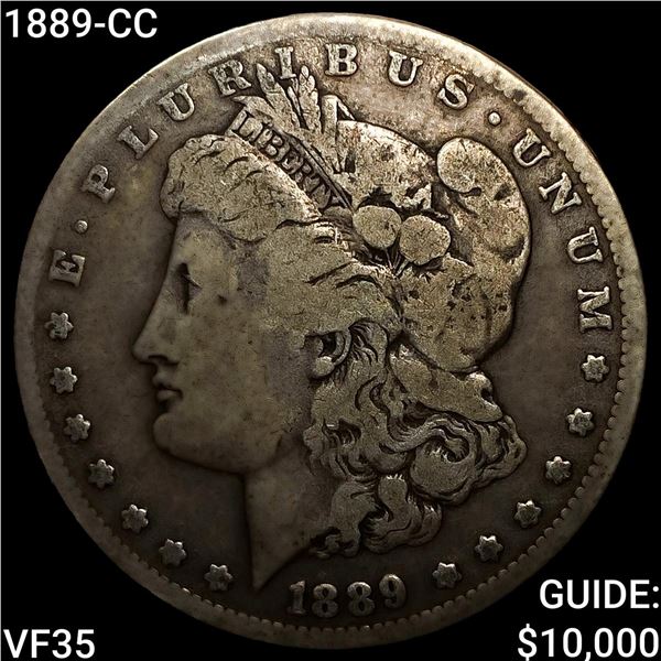 1889-CC Morgan Silver Dollar ABOUT UNCIRCULATED