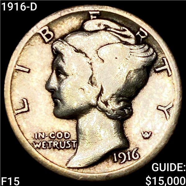 1916-D Mercury Dime NICELY CIRCULATED