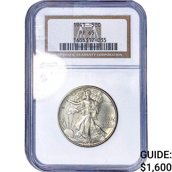 1941 Walking Liberty Half Dollar NGC PF65